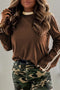 Varsity Stripe Ringer Crewneck Long Sleeve Top